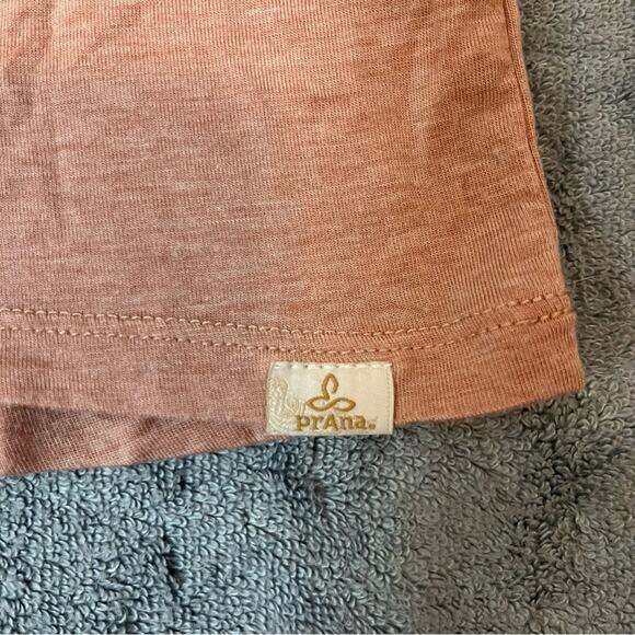 Prana Pink Coral Basic Lounge Casual Loose Fit Short Sleeve Tshirt Size Small - Picture 4 of 8